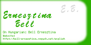 ernesztina bell business card